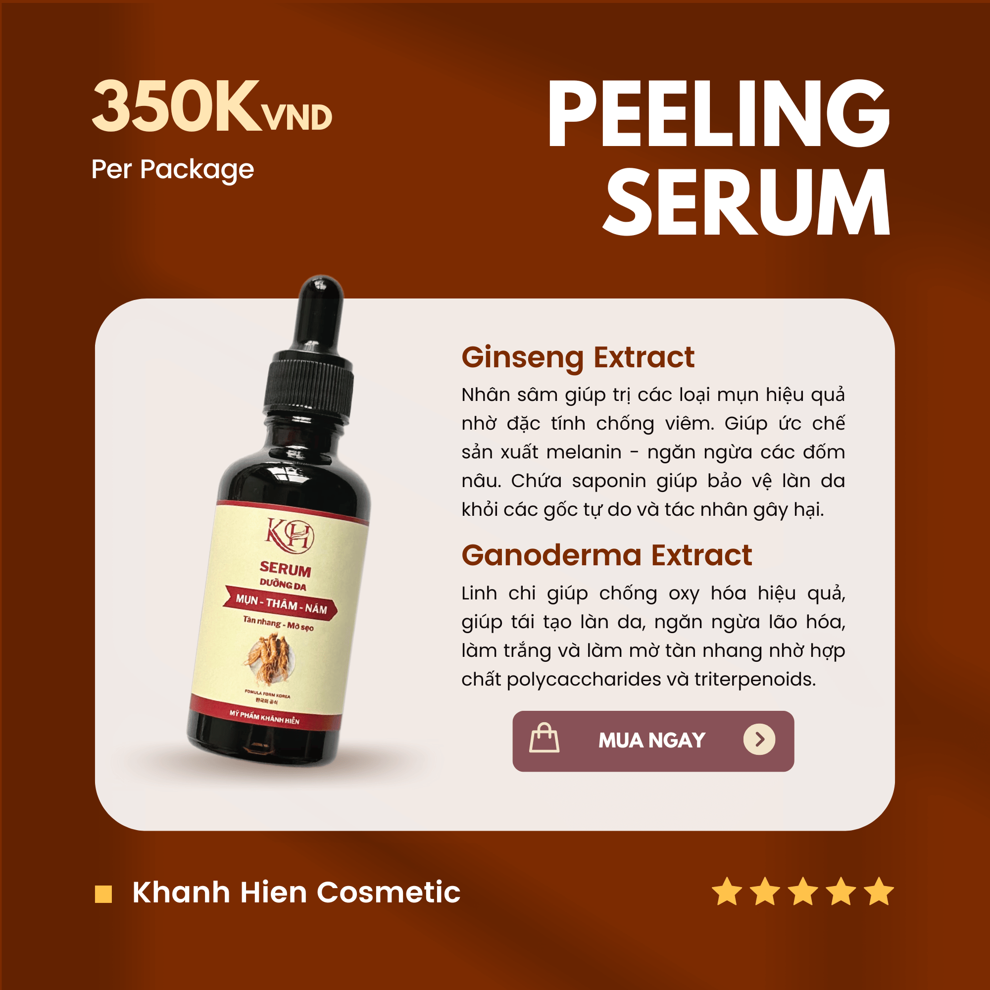 Tái Tạo Da Cấp Tốc KHÁNH HIỀN - Tinh Chất Nhân Sâm