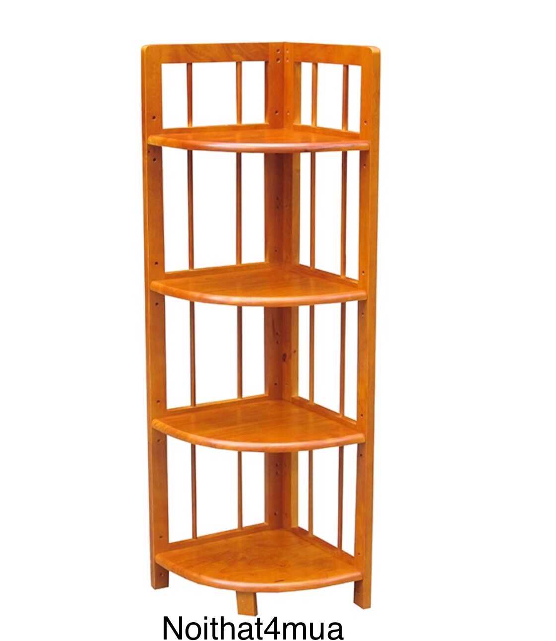 KỆ GÓC 4 TẦNG GỖ CAO SU