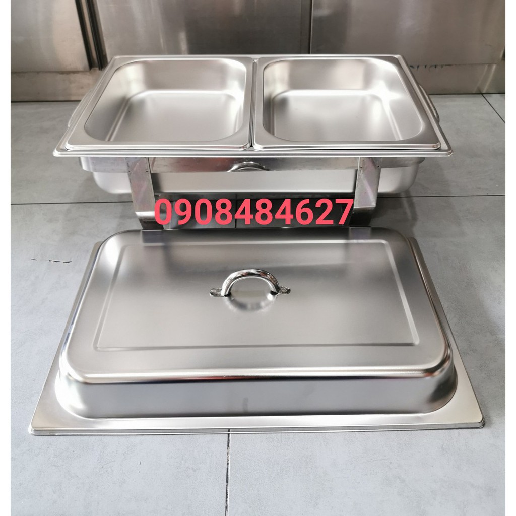 Nồi Hâm Buffet Inox 2 Ngăn Dày Giá Rẻ