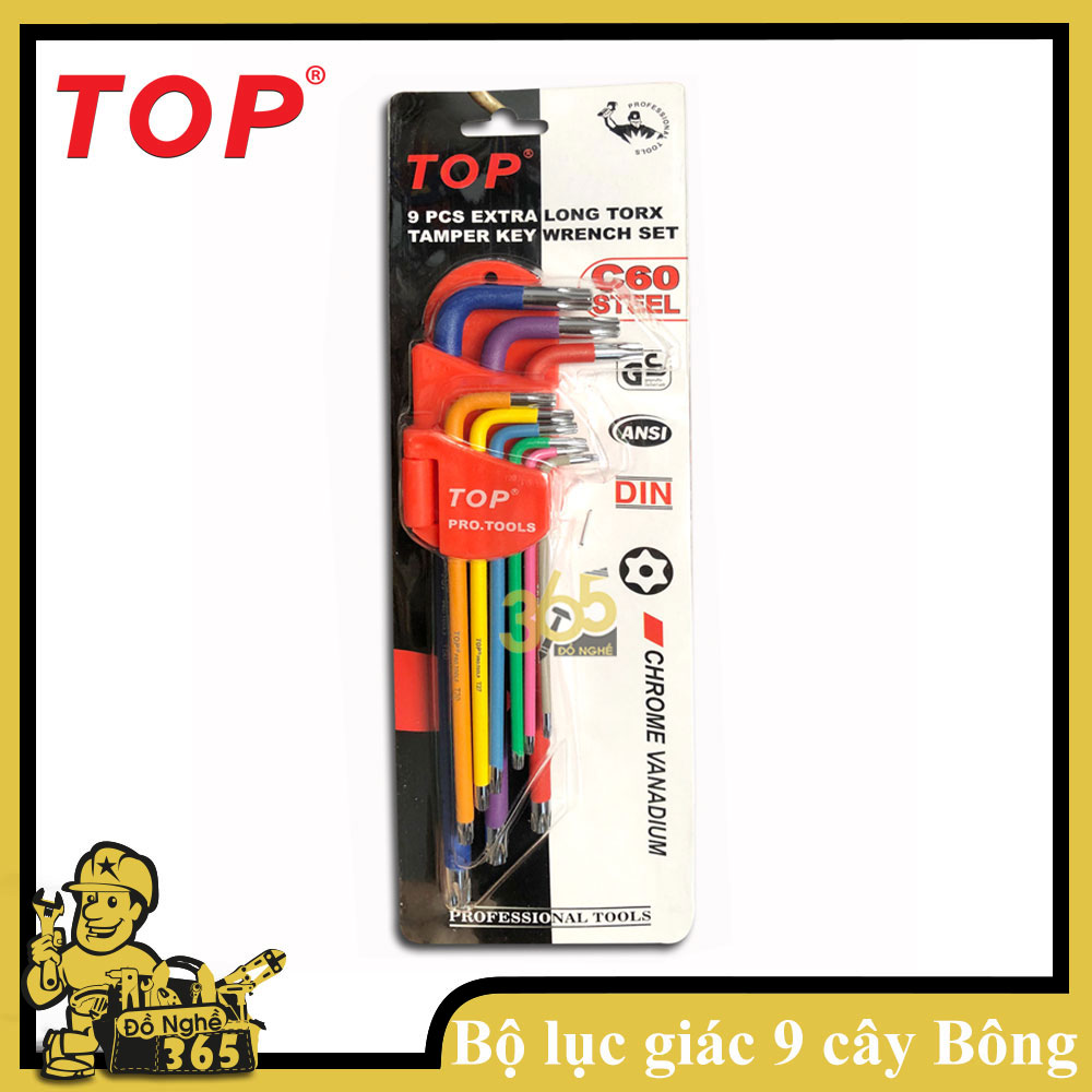 Bộ lục giác 9 cây bông ( Hoa Thị ) màu TOP