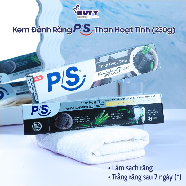 Kem Đánh Răng P/S Than Hoạt Tính Trắng Răng Tự Nhiên (230g)
