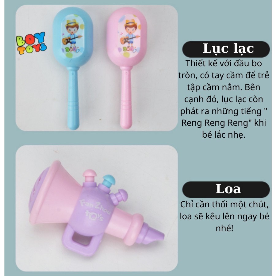 Bộ Đồ Chơi Xúc Xắc Lục Lạc 5 Món Cho Bé Yêu
