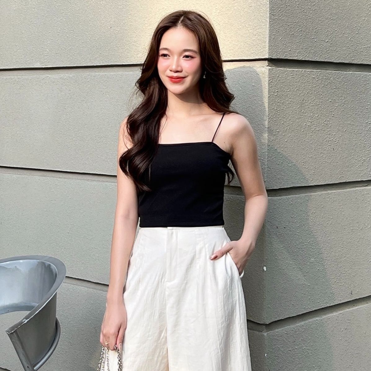 Voucher siêu sale 15% OLV - Áo 2 dây Basic Cami Top 2 màu