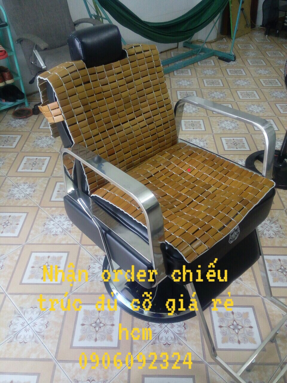 [HCM]Chiếu trúc lót ghế cắt tóc ghế No.1 ( ko bao gồm lót tay ghế)