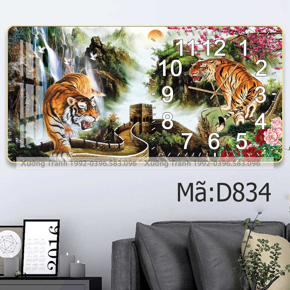 Tranh Đồng Hồ Tráng Gương 5D cao cấp