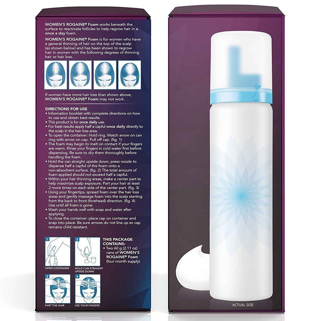 [HCM]Dung Dịch Mọc Tóc Minoxidil 5% Womens  Dạng Bọt Dành Cho Nữ Hãng Rogaine