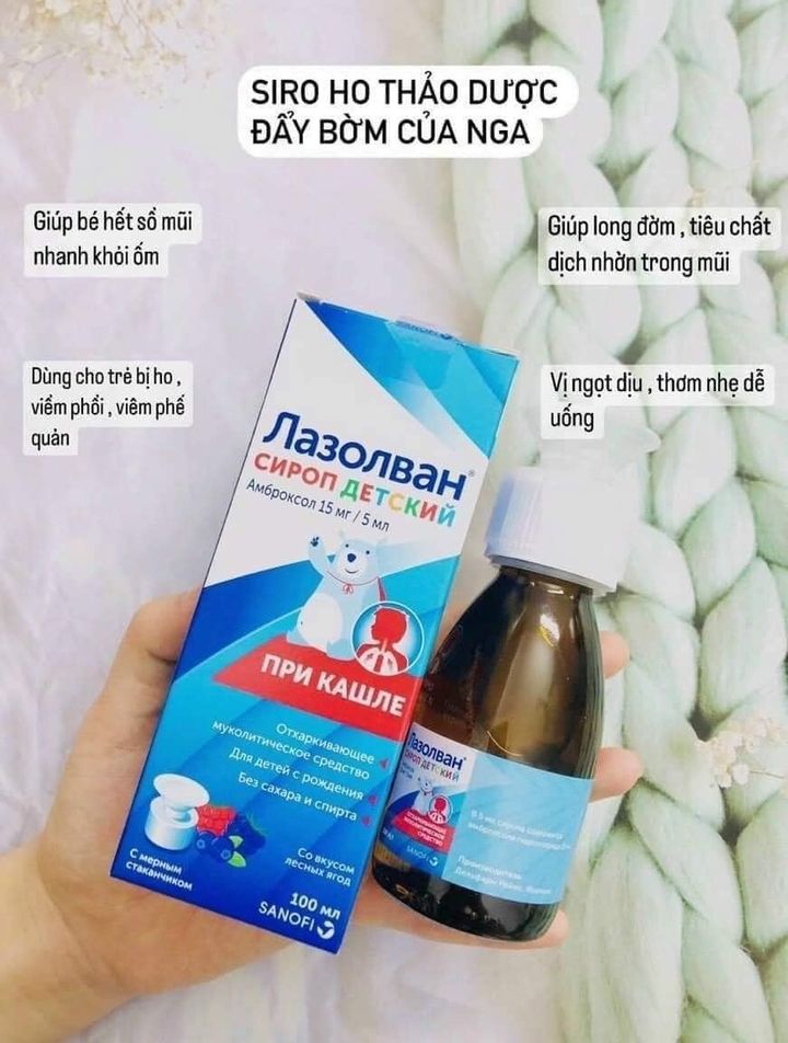 Siro long đờm Lazolvan Nga 100ml