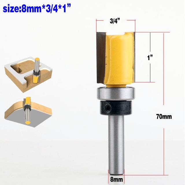 Bộ 4 mũi phay gỗ, đánh cạnh, cốt 8mm
