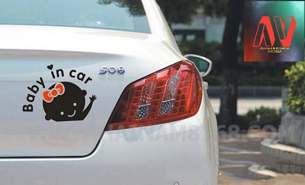 Decal ô tô BABY IN CAR