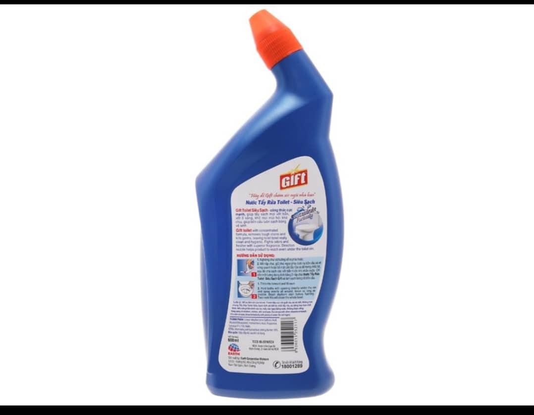 combo 2 chai nước tẩy tolet gift 600ml siêu sạch