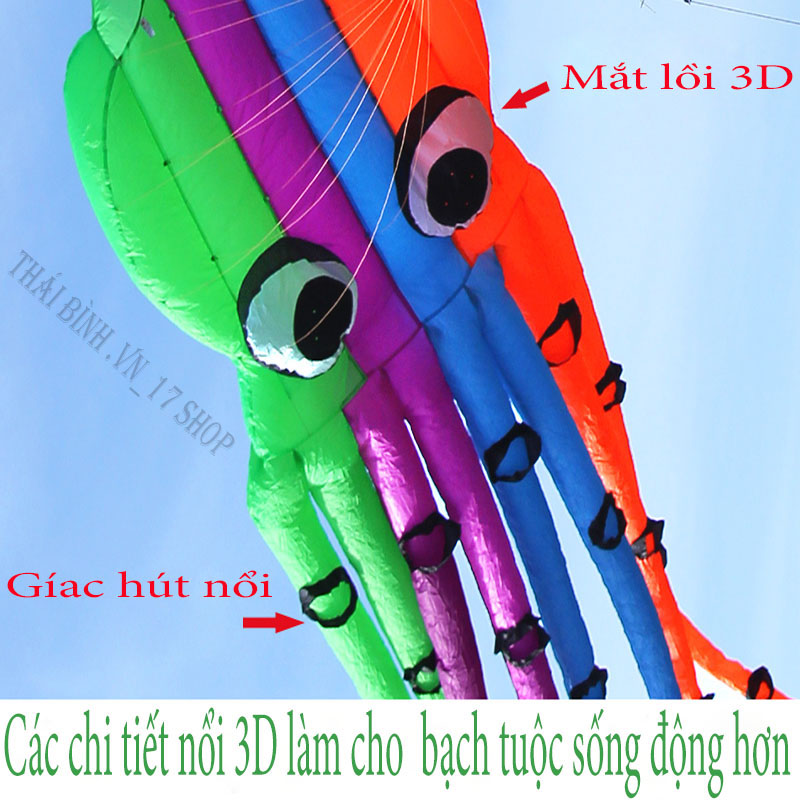 DIỀU BẠCH TUỘC - DIỀU BẠCH TUỘC KHỔNG LỒ 8M ( MẮT & XÍCH TUA LỒI )