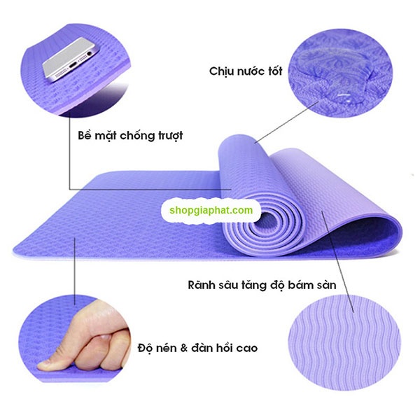 Thảm tập yoga MAT TPE 6mm 2 lớp