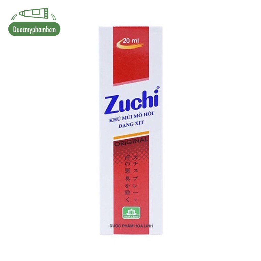 [HCM]Xịt Khử Mùi Mồ Hôi Zuchi Thảo .D.ư.ợ.c. 20ml/Chai
