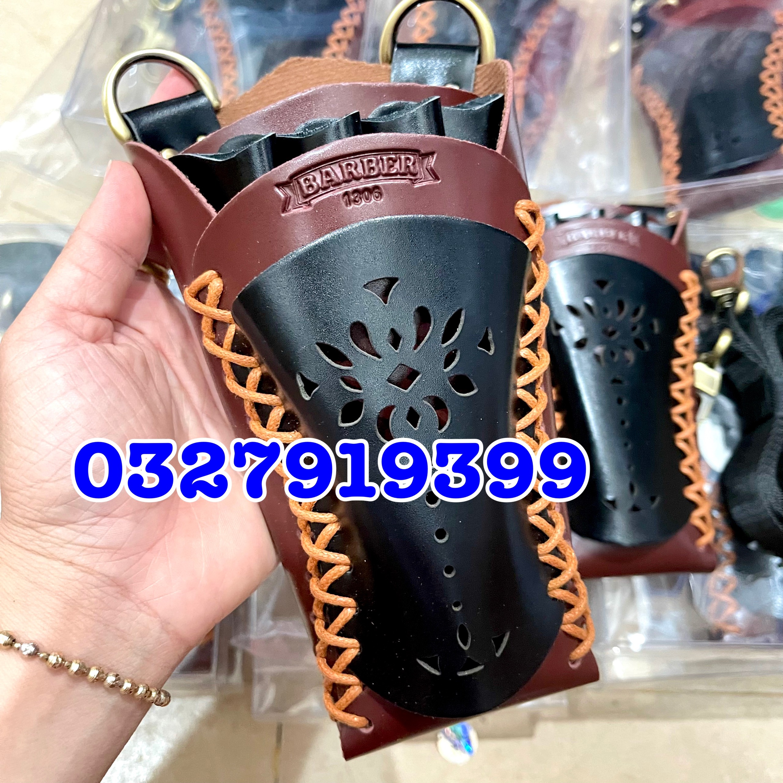 Túi đeo đựng kéo cắt tóc cao cấp Barber 1306