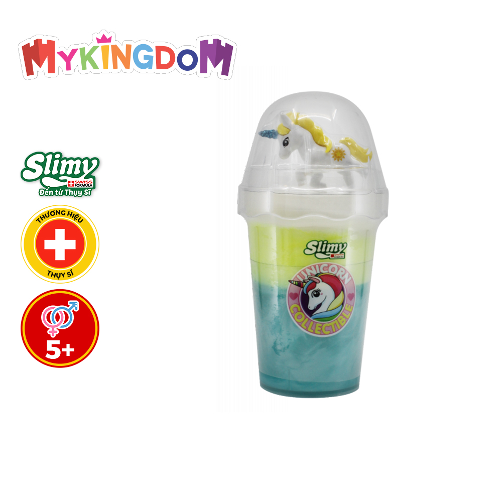 Slime kỳ lân ánh kim-vàng xanh da trời 33911/YE-BL