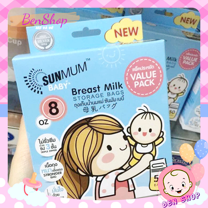 Túi trữ sữa Sunmum Thái Lan (250ml)