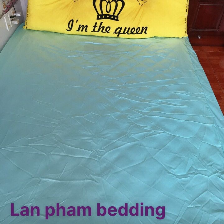 Drap giường ga giường lẻ phi lụa lan pham bedding mát mịn - xanh ngọc