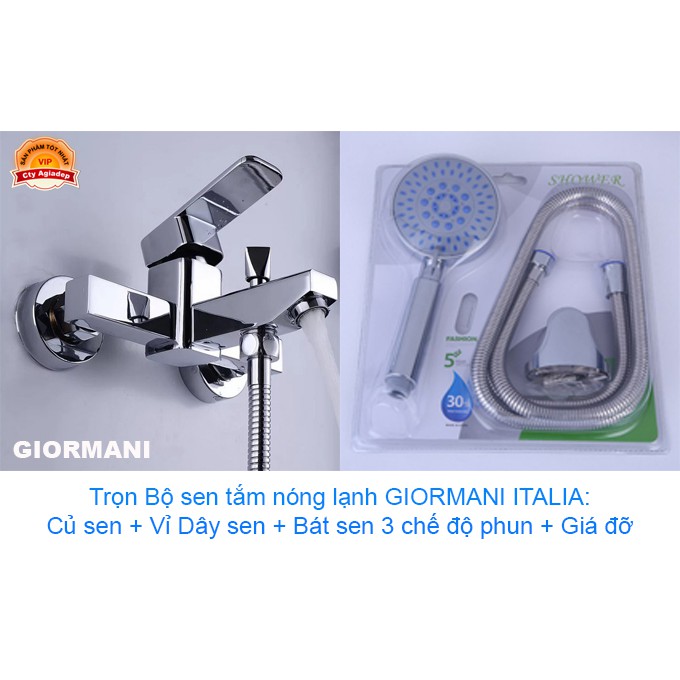 Củ sen tắm nóng lạnh xịn Giormany ITALIA - Nhập khẩu cao cấp, vòi sen tắm cao cấp, hiện đại, lắp đặt dễ dàng, tiết kiệm nước