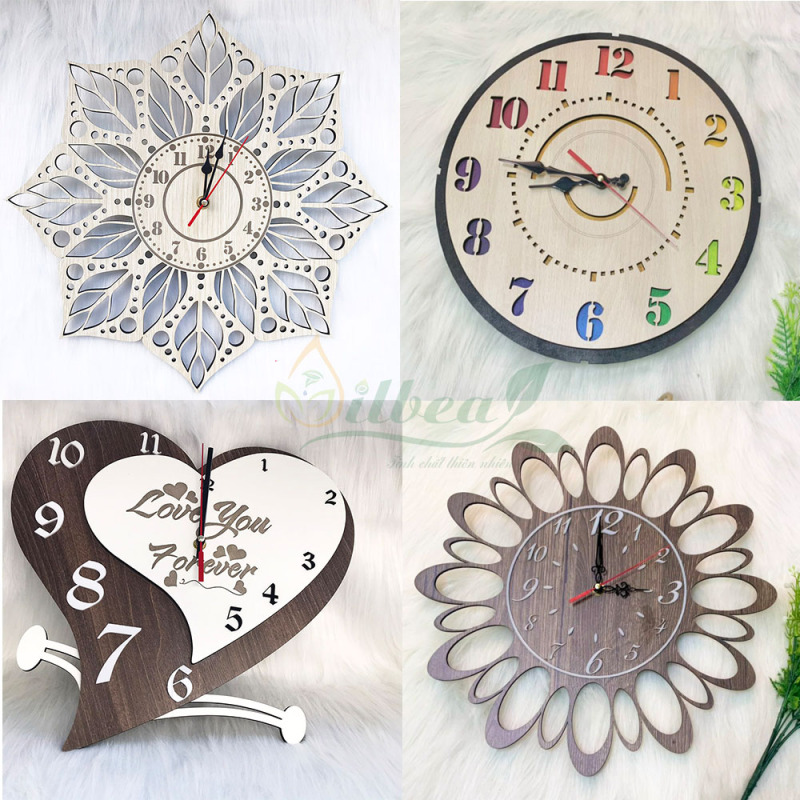 Giá bán Đồng Hồ Treo Tường Bằng Gỗ Trang Trí Decor