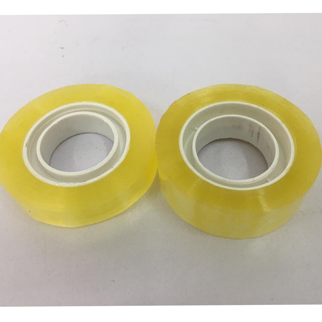 Băng keo trong, băng dính trong văn phòng bản 1cm, 2cm dùng để dán
