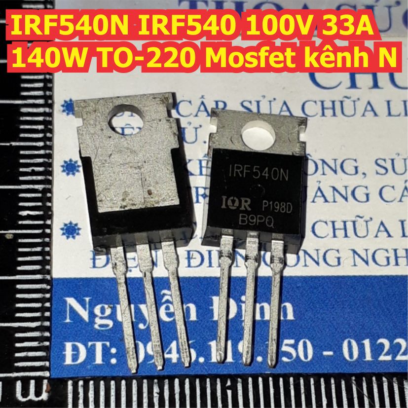 5 con IRF540N IRF540 540 100V 33A 140W TO-220 MOSFET N-CH kênh N KDE0178