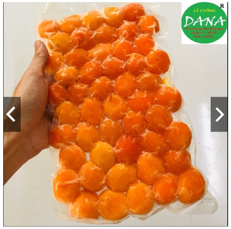 Lòng đỏ trứng vịt muối vỉ 10-50 cái (trứng 13g) (lưu ý chỉ bán hỏa tốc giao nội thành HCM)