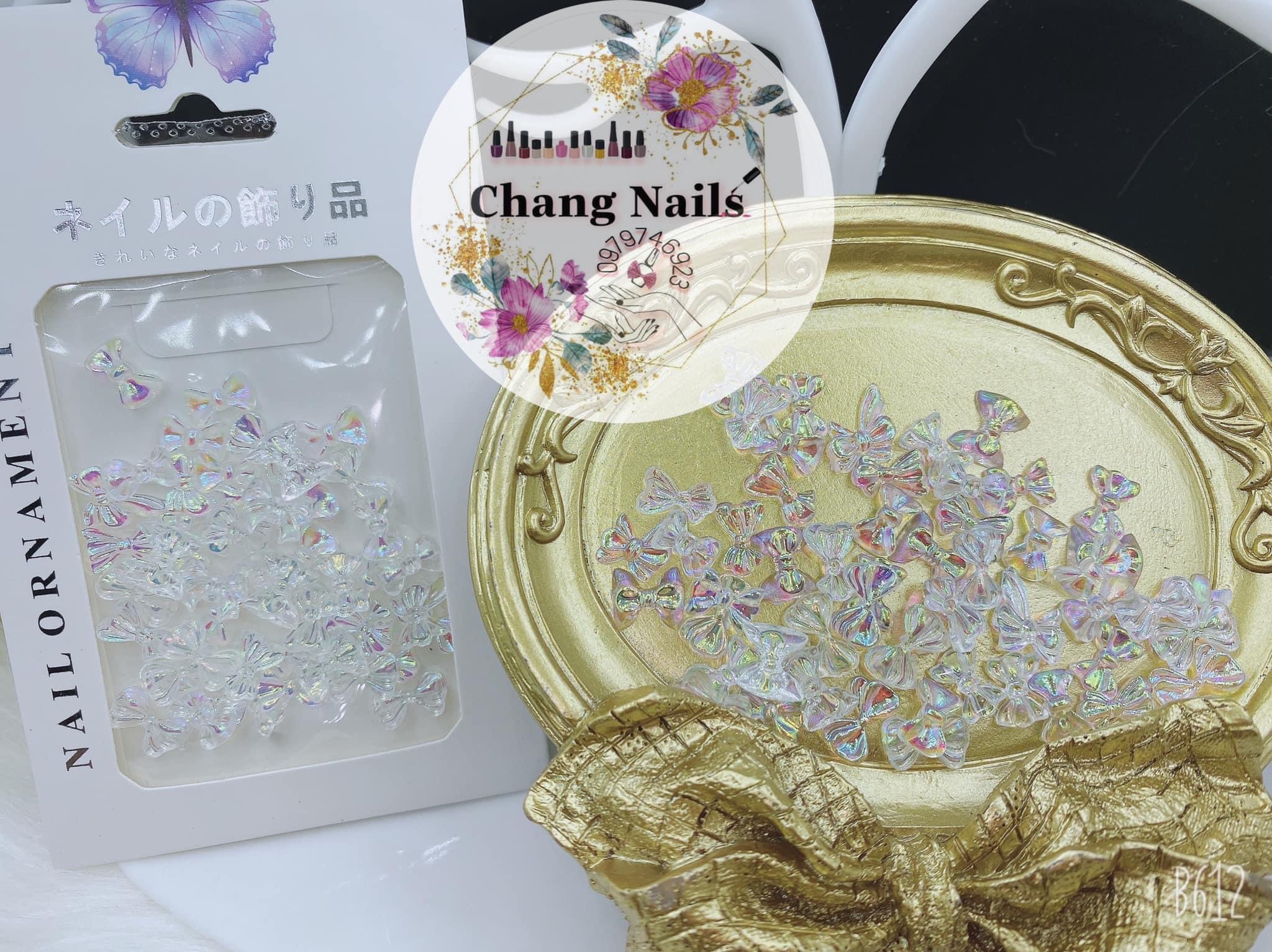 Set nơ trang trí móng thủy tinh đủ mẫu