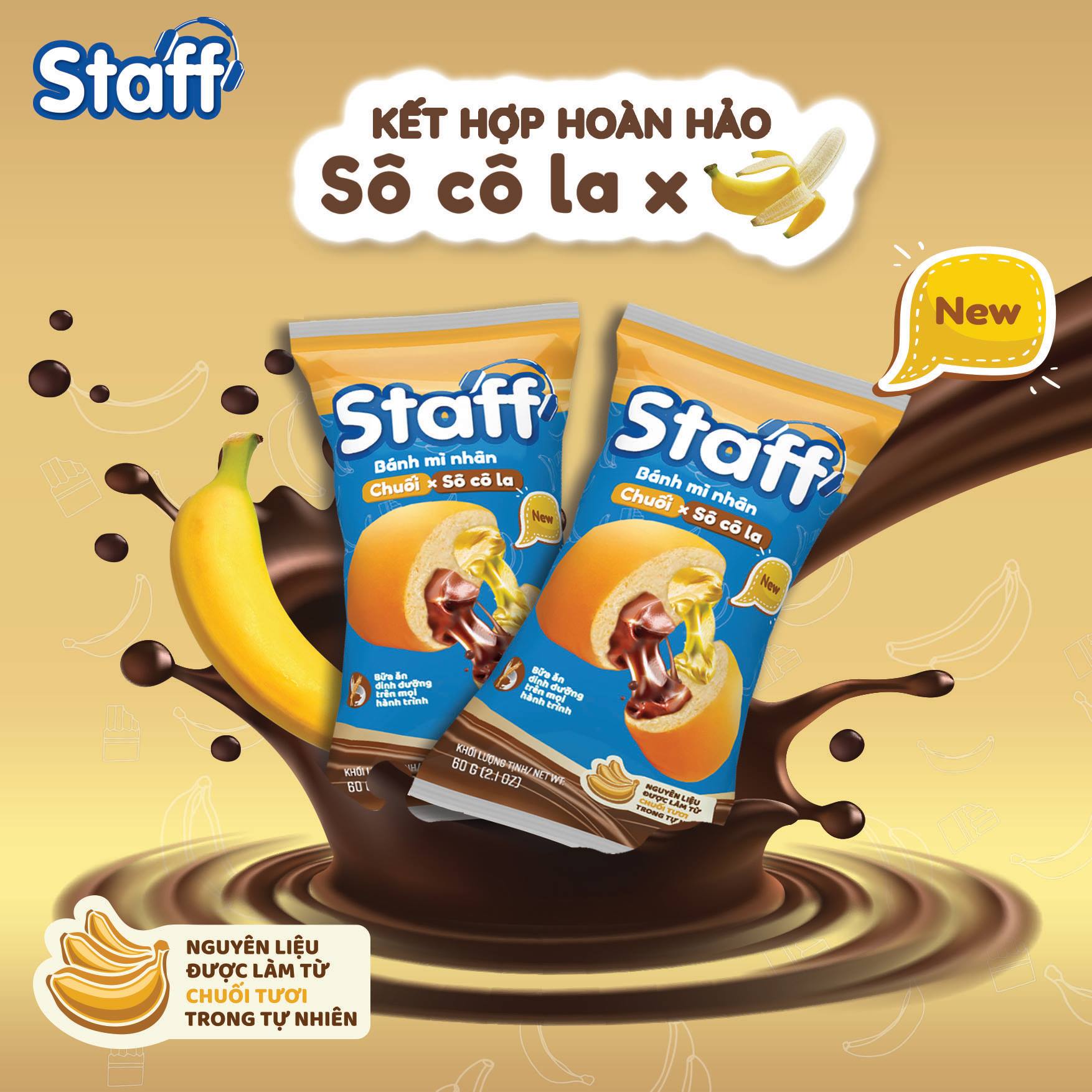 [DATE MỚI] COMBO 5 Bánh Mì Socola Chuối 60g