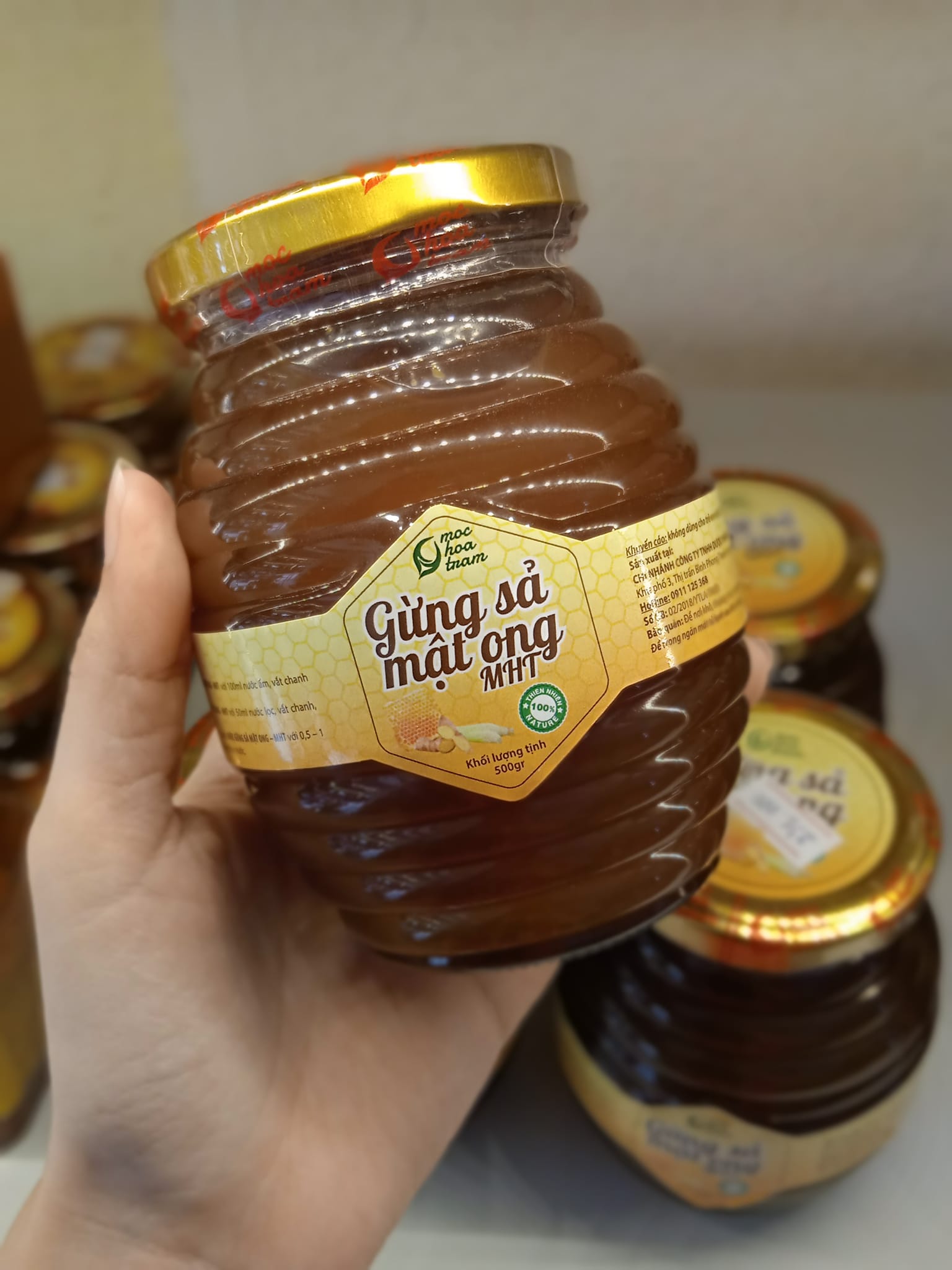 FreeShip-Gừng sả mật ong Mộc Hoa Tràm Long An 500ml