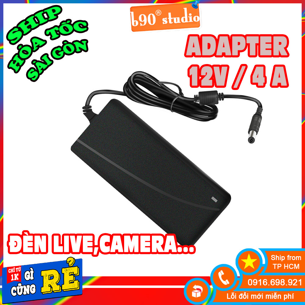 CỤC Nguồn Adapter 12V / 4A jack DC 5.5 * 2.5 mm
