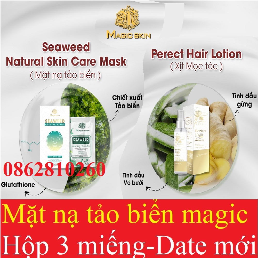 [LẺ 1 GÓI] mặt nạ tảo biển magic skin magicskin [LẺ 1 GÓI]