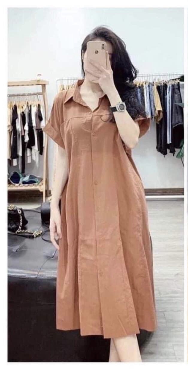Đầm bầu công sở cổ đức dáng dài hàng thiết kế