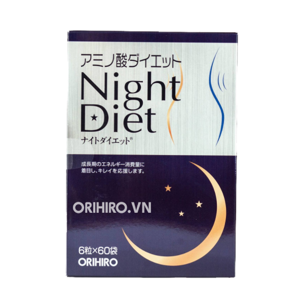 VIÊN UỐNG GIẢM CÂN NIGHT DIET ORIHIRO HỘP 60 GÓI - DÙNG TRONG 30 NGÀY -