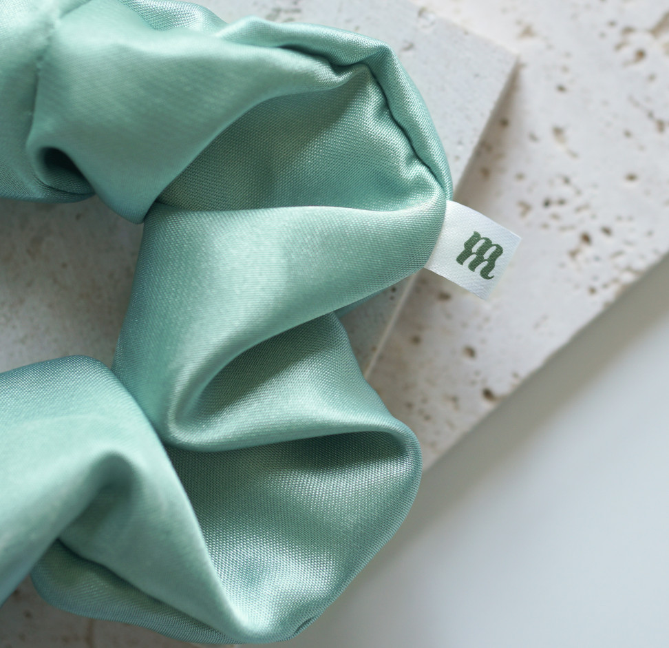 [HB GIFT] Dây Cột Tóc Merzy Scrunchies Màu Xanh Mint [HÀNG TẶNG KHÔNG BÁN]