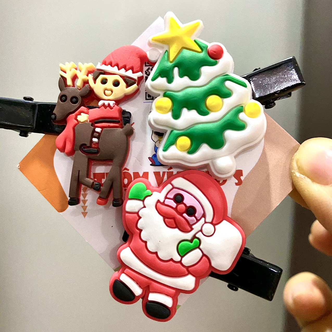 SET 3 KẸP TÓC NOEL GIÁNG SINH CHO BÉ SIÊU XINH
