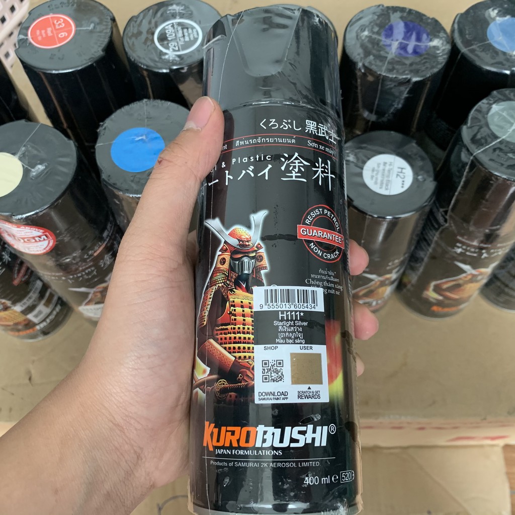 Sơn Samurai sơn xịt xe máy H391** MÀU NÂU HẠT DẺ