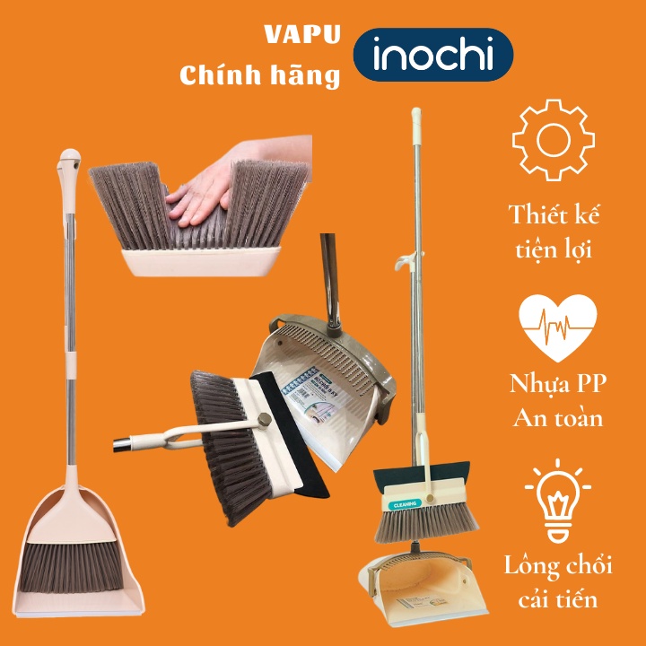 Ky đa năng Chổi quét nhà thông minh kèm ky hốt rác Inochi Nhật Bản đa năng quét nước nhà tắm trần nhà mạng nhện - Gia dụng Nhật - Giao màu ngẫu nhiên