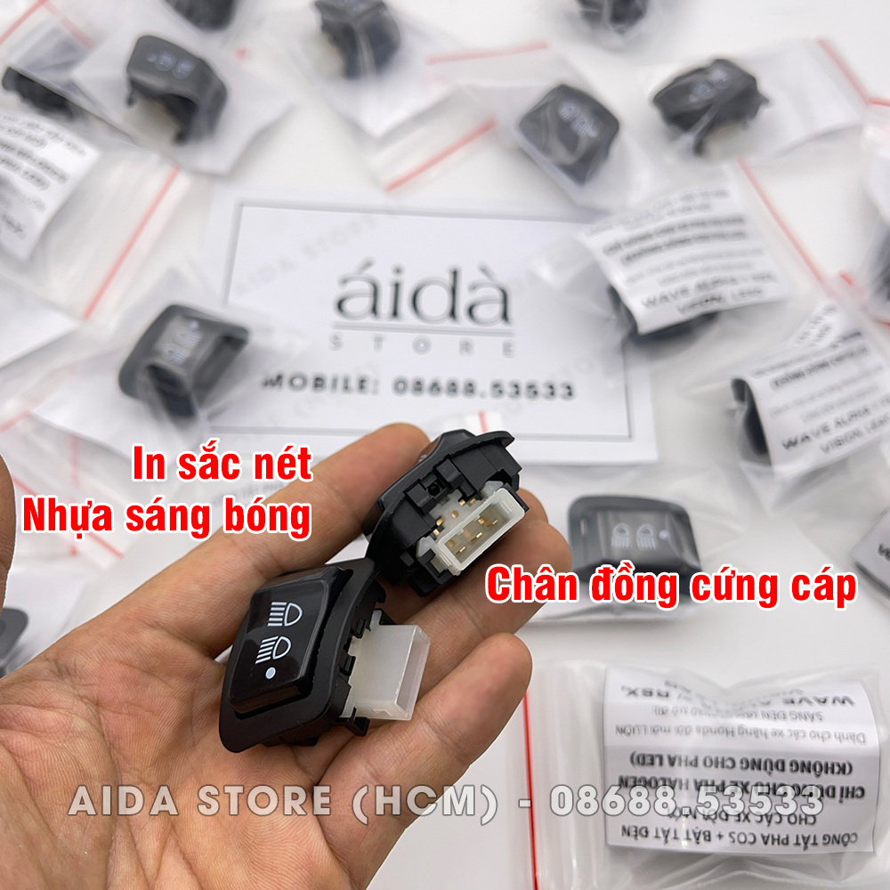 [RED] Công tắc bật tắt đèn pha cho xe Honda đời mới dùng bóng Halogen