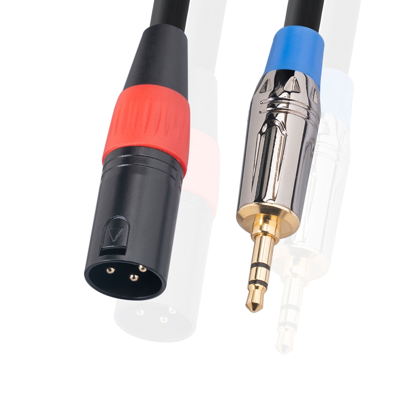 3Pin XLR Plug To 6.35Mm Plug Adapter Jack Male Plug Stereo Audio Cable