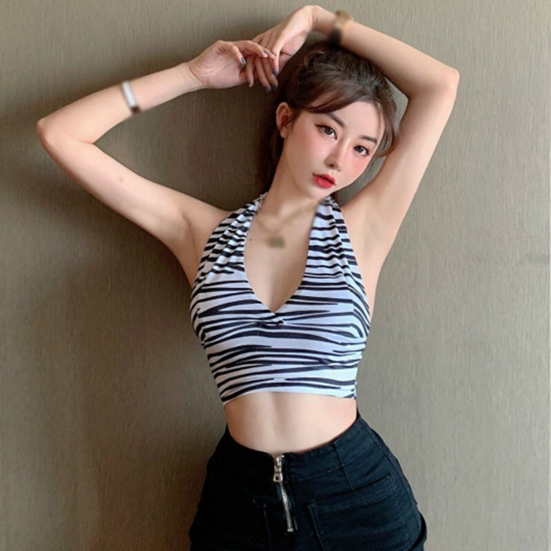 áo yếm nữ vằn siêu sexy luôn thiết kế tròng cổ siêu dễ mặc mà đẹp lăm luôn