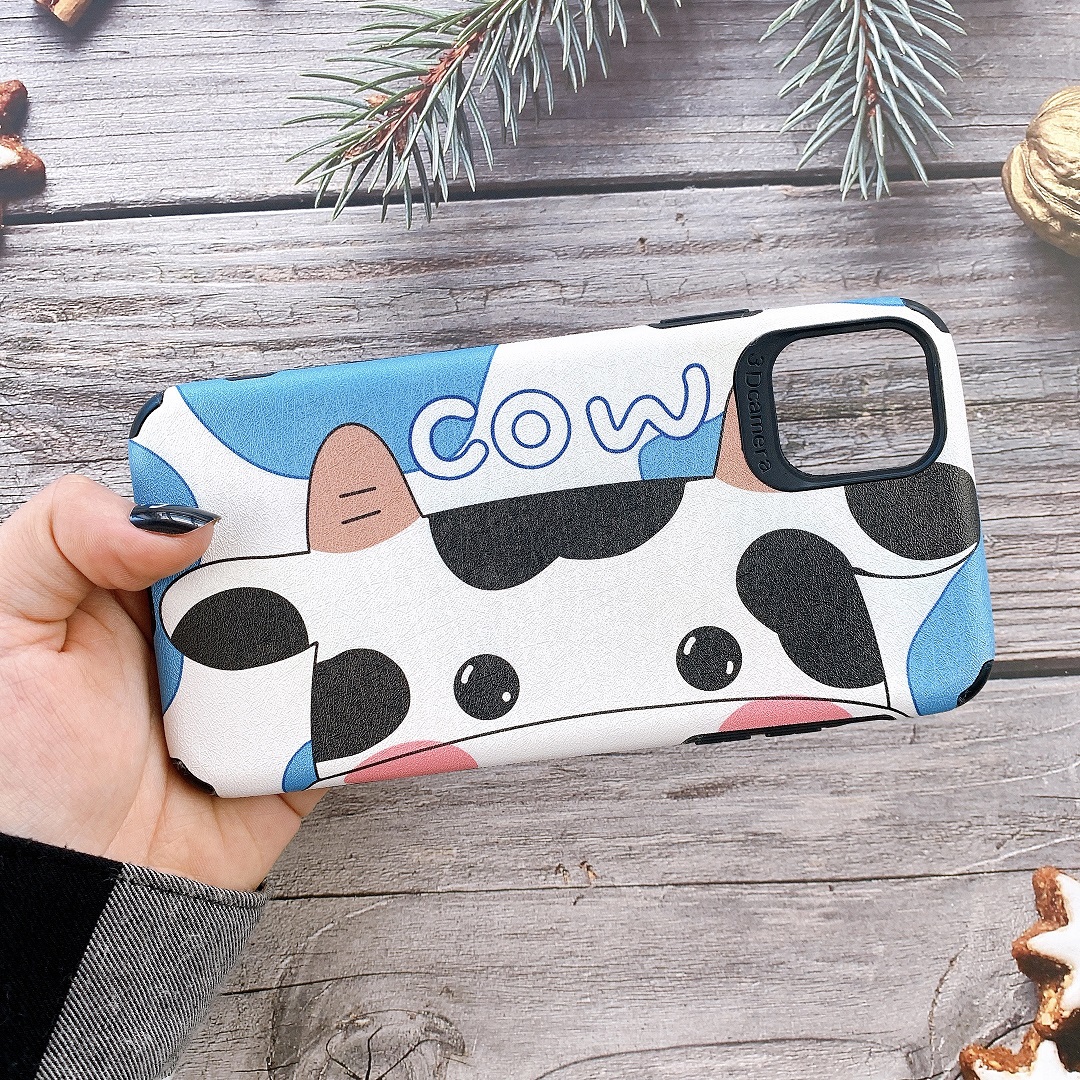 Ốp Lưng Da IMD Cute Cow