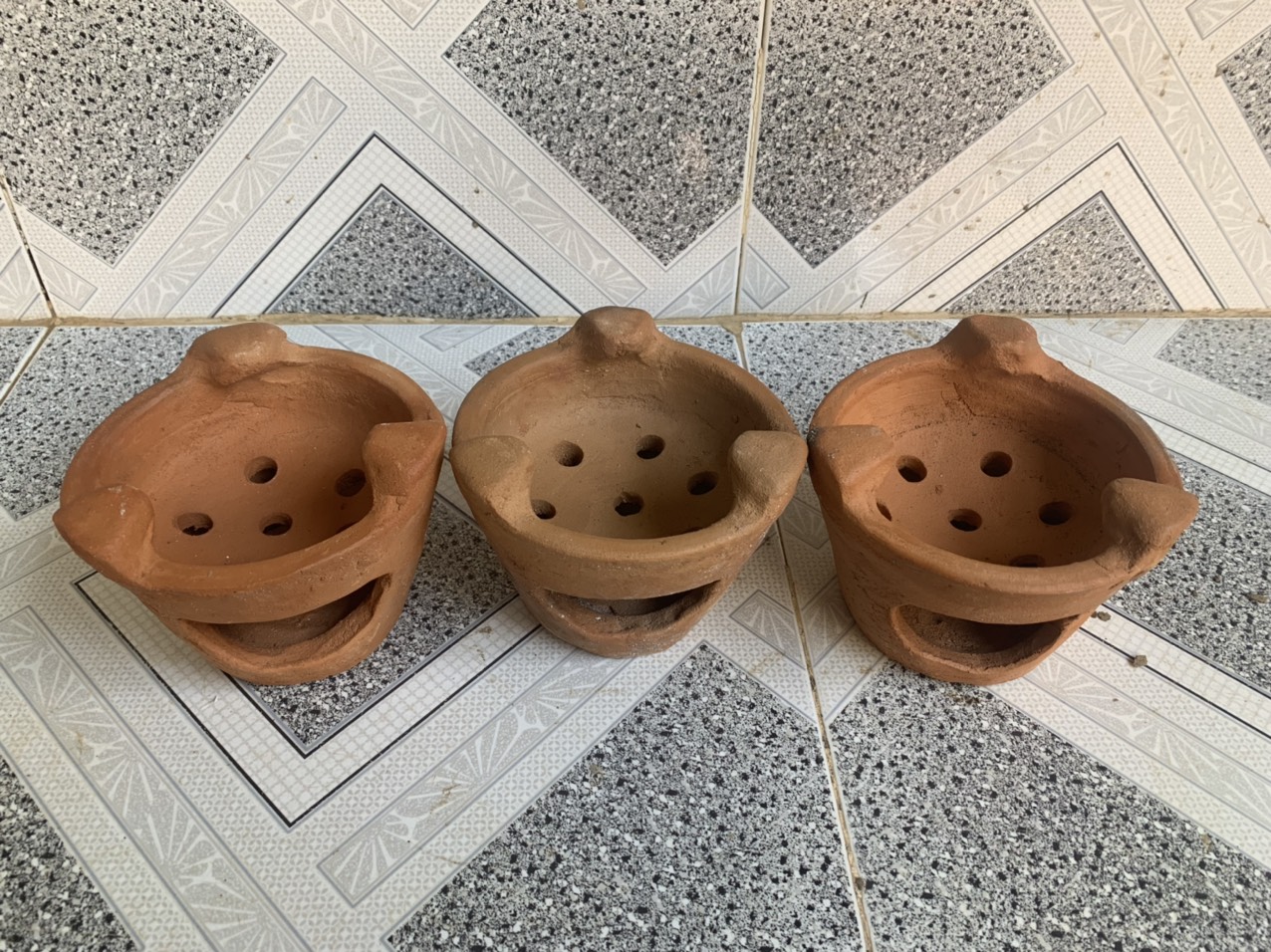 Lò đất mini 14cm chịu nhiệt tốt gốm Chăm