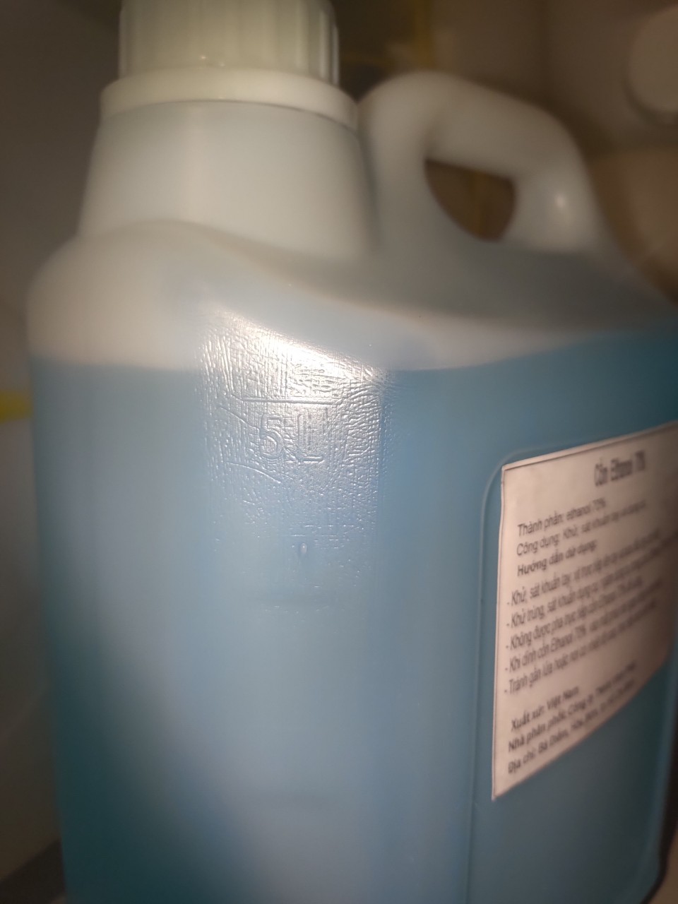 dung dịch vệ sinh khử khuẩn cồn ethanol 70 - cal 5lit