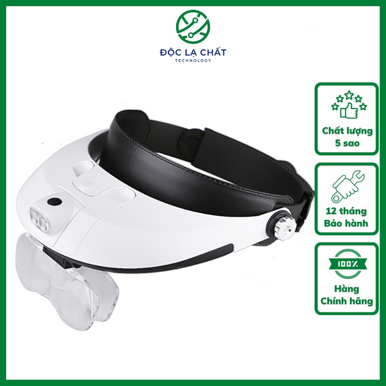 Kính lúp đeo đầu kèm đèn Led tiện ích, độ chính xác cao V2 81001-G - Video thực tế