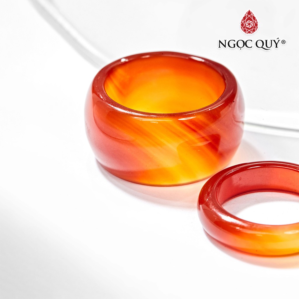Nhẫn Cặp Nam Nữ Mã Não Đỏ - Ngọc Quý