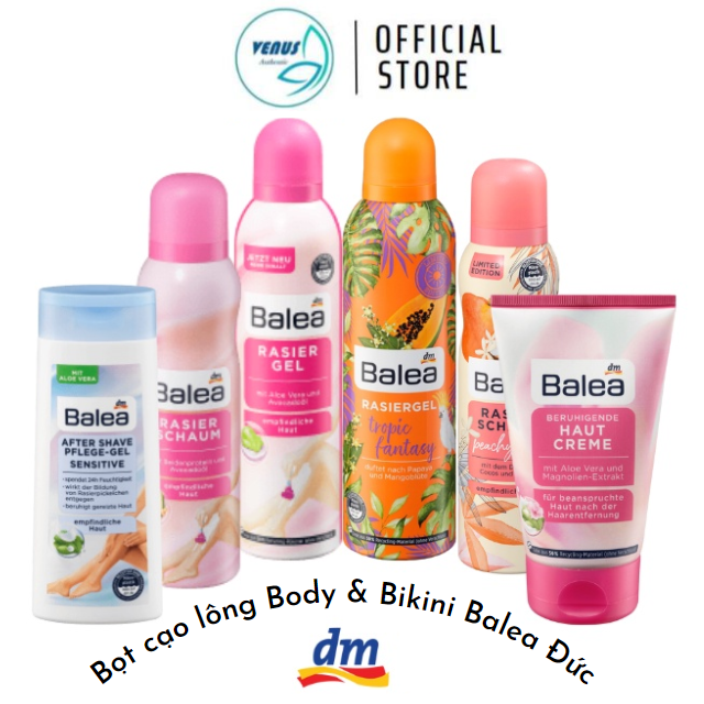 Bọt cạo lông Balea Đức toàn thân và bikini không xước không rát da 150ml & 200ml - Hàng chính hãng Đức