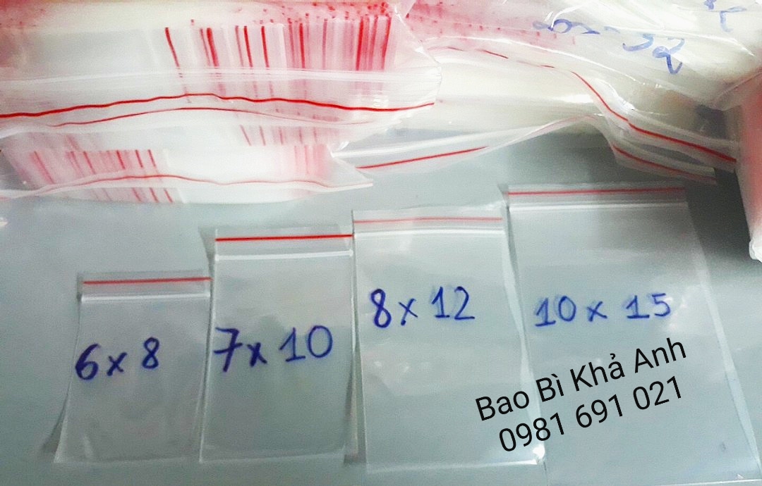 TÚI ZIP ( Zipper Viền đỏ) Size 6x10cm - D033[HCM]1Kg