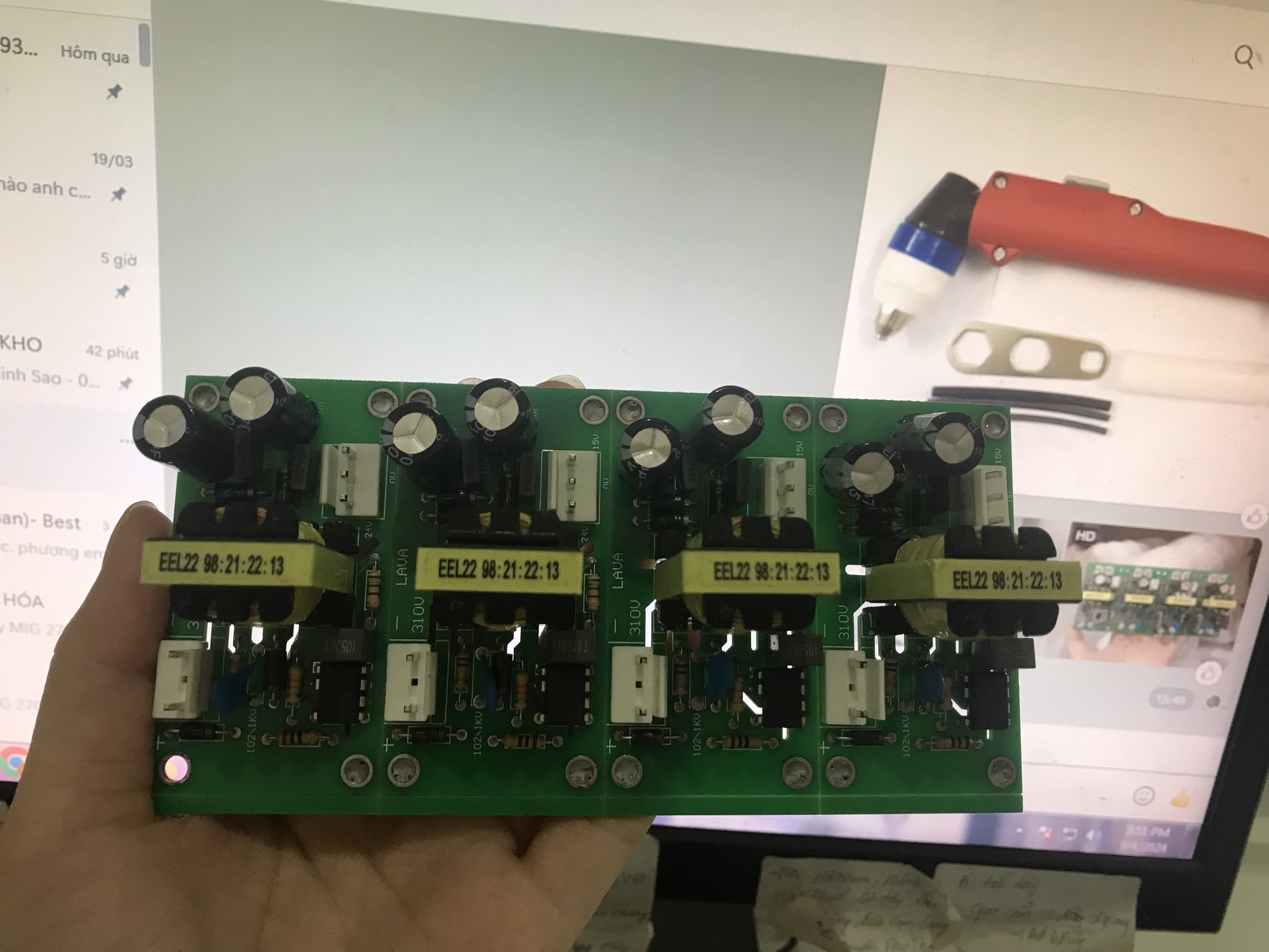 nguồn 24v ( 24v 15v) linh kiện sửa máy hàn