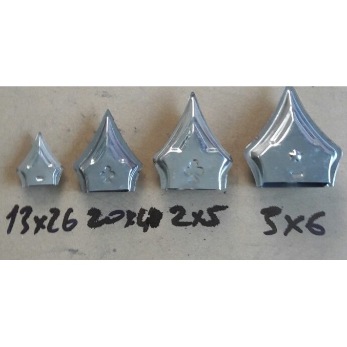 Bộ 50 chiếc nắp chụp đầu sắt hộp hàng rào cửa cổng 13x26 chụp ngoài