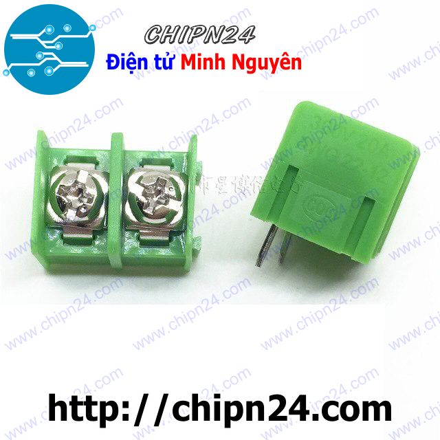 [5 cái] (F59.1) Domino KF762 2P (Xanh lá thẳng) (Terminal, Cầu đấu dây cọc nguồn)